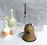 (5) Elegant Etch Glass Bells