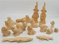 Carved Wooden Craft Figures