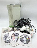 Xbox 360 Game Console w Controller, Cords & Few Ga