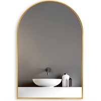 HOWOFURN 24*36" Arched Wall Mounted Mirror, Wall D