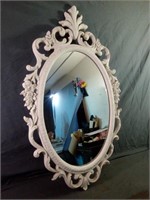 Decorative Oval Framed Mirror Measures 22" x 36"