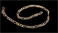 9ct Rose gold figaro chain bracelet