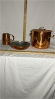 Copper Stockpot, mug, pan