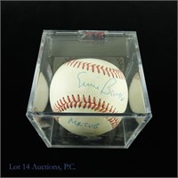 Ernie Banks Signed N.L. Baseball (PSA/DNA Mint 9)