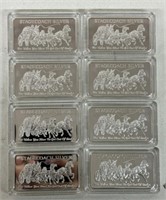 (8) 1oz SILVER STAGECOACH BARS