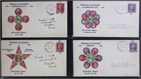US Stamps 4 Washington Bicentennial Covers with ar