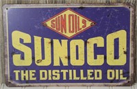 Sunoco Distilled Oil Metal Sign (8"x12")