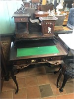 ORIENTAL DESK WITH INTRICATE DETAILS