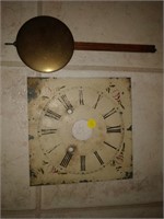 clock pendulum and clock tin sign