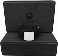 Teeyar Yoga Block and Strap Set - 2 Pack High Dens