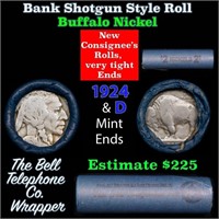 Buffalo Nickel Shotgun Roll in Old Bank Style 'Bel