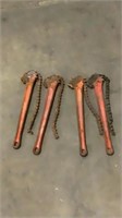 (Qty - 4) Ridgid Chain Pipe Wrenches-