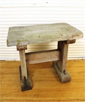 Primitive wood stool