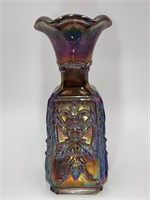 Imperial Smoke Iridescent Glass Mesphito Vase