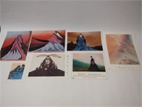 8 Signed Lithographs and 2 Paintings
