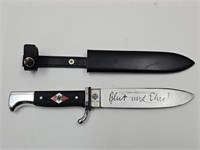 German Knife w Sheath, Swastica