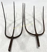 (2) Vintage Pitchfork Heads