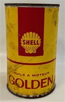 GOOD SHELL GOLDEN MOTOR OIL ADVERTISING TIN