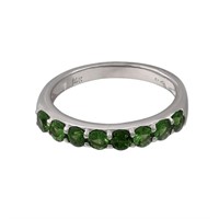 14k White Gold 0.90ct Natural Tsavorite Ring