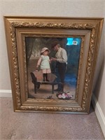 Large framed man and girl 26x30