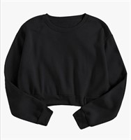 New (Size M) Women's Basic Long Sleeve Crew Neck