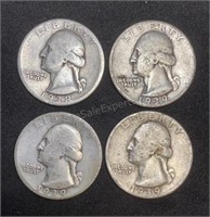 1930’s 90% Silver Quarters