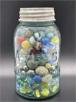 Atlas Jar of Marbles - Jar is 7” Tall