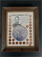 United States Lincoln Memorial Pennies - Framed