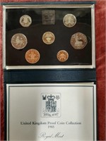 1985 United Kingdom Proof Coin Collection in case