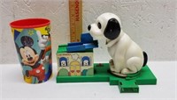 Vintage Blue Box Puppy Go Round Toy