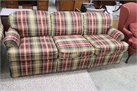PLAID COUCH 85"X35"X29"