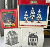 D - MIXED LOT CHRISTMAS VILLAGE HOUSES & MORE