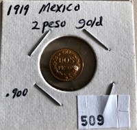 Mexican 2-Peso .900 Gold