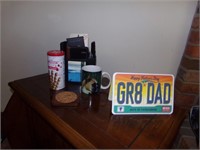 Cups, Glass, GR8 DAD sign and more