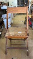 Vintage wooden folding chair