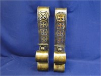 Pair of Scrolled Metal Candle Holders