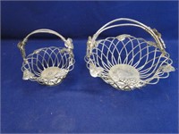 Two Godinger Baskets with Grape Accents