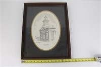 New Albany Clock Tower by Cecil Highley Signed
