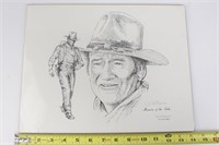 John Wayne Print by Cecil Highley Signed