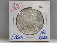 2007 1oz .999 Silver Eagle $1 Dollar