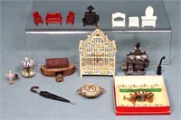 20pc. Vintage Metal Dollhouse Miniatures