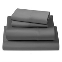 LBRO2M 4PC BAMBOO BED SHEET SET - QUEEN  DARK GREY