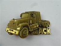 1980 Baron Buckles Mack Truck Brand Brass Belt