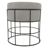 $89 Rex Round Stool with Metal Cage Legs