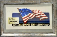 WWII CAMPAIGN POSTER - WAR SAVINGS BONDS