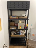 Plastic Shelving Units, 35x25x73in
*contents not