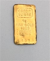 CREDIT SUISSE 1 gram Gold 999.9