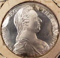 1780 Maria Theresa Silver Thaler, .752 oz Silver