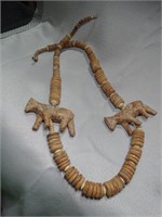 Vintage African Hand Carved Necklace