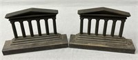 Pair Cast Iron Parthenon Bookends